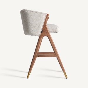 SCAUN DE BAR DOUZE 97CM, DIN METAL, LEMN SI TEXTIL, STIL MODERN, VICAL HOME - Img 3