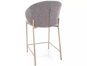 SCAUN DE BAR KIOTO H-2, CULOARE GRI 254/CREM, TAPITERIE DIN TEXTIL SI METAL, STIL MODERN - Img 3