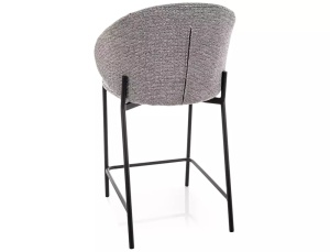 SCAUN DE BAR KIOTO H-2, CULOARE GRI 254/NEGRU, TAPITERIE DIN TEXTIL SI METAL, STIL MODERN - Img 3
