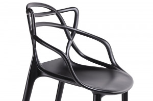 SCAUN DE BAR, NEGRU HILO PREMIUM, CONFECTIONAT DIN POLIPROPILENA, STIL MODERN - Img 4