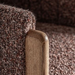SCAUN DE BAR SERNIER 98CM, DIN LEMN, METAL SI TEXTIL, STIL MODERN, VICAL HOME - Img 5