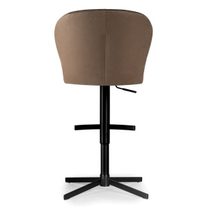SCAUN DE BAR, SHELLY SUPREME CROSS, BEJ/NEGRU, TAPITERIE DIN TEXTIL, SPUMA, ARCURI SI METAL, STIL MODERN - Img 3