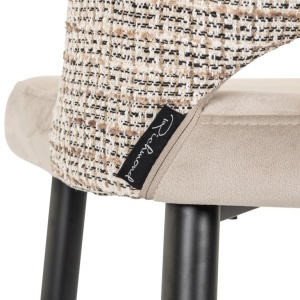 SCAUN DE BAR TABITHA TRENDY NATURE QUARTZ KAKI, S4625, CONFECTIONAT DIN 100% POLIESTER SPUMA SI METAL, RICHMOND INTERIORS - Img 5