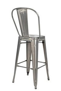SCAUN DE BAR TOWER BIG BACK, 66, CONFECTIONAT DIN METAL, STIL INDUSTRIAL - Img 3