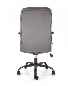 SCAUN DE BIROU COLIN, GRI/NEGRU, TAPITERIE DIN STOFA FINA SI PICIOARE DIN METAL, STIL MODERN - Img 3