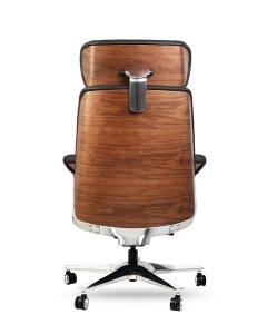 SCAUN DE BIROU COMANDOR, NEGRU/MARO, CONFECTIONAT DIN PIELE NATURALA, PLASTIC SI METAL, STIL MODERN - Img 5