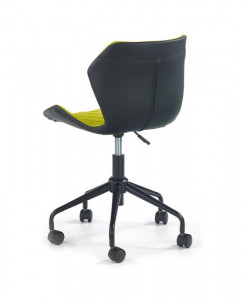 SCAUN DE BIROU MATRIX, VERDE/NEGRU, TAPITERIE DIN PIELE ECOLOGICA/STOFA SI PICIOARE DIN METAL, STIL MODERN - Img 2