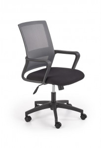SCAUN DE BIROU MAURO, GRI/NEGRU, TAPITERIE DIN STOFA/PLASA SI PICIOARE DIN METAL, STIL MODERN - Img 1