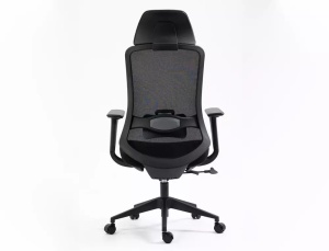 SCAUN DE BIROU PIVOTANT ERGON, NEGRU/NEGRU, TAPITERIE DIN TEXTIL SI PLASA SI PICIOR DIN PLASTIC, STIL MODERN - Img 5