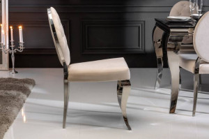 SCAUN DINING, BAROCK, DIN METAL SI CATIFEA BEJ, DESIGN BAROC, ARTIM GROUP SELECTION - Img 3
