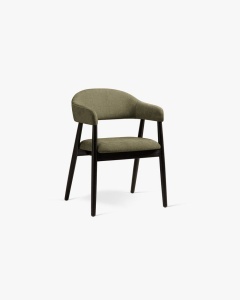 SCAUN DINING/BIROU ANDRA, VERDE DESCHIS, TAPITAT CU TAPITERIE DIN TEXTIL CHENILLE REBEL SI LEMN MASIV, MICADONI