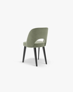 SCAUN DINING/BIROU BOWE, VERDE, TAPITAT CU TAPITERIE DIN TEXTIL CATIFEA MAGIC VELVET SI LEMN MASIV DE FAG, MICADONI - Img 3