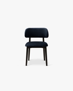SCAUN DINING/BIROU EVAN, ALBASTRU ROYAL, TAPITAT CU TAPITERIE DIN TEXTIL CATIFEA MAGIC VELVET SI LEMN MASIV, MICADONI - Img 3