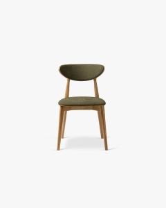 SCAUN DINING/BIROU RINA, VERDE DESCHIS, TAPITAT CU TAPITERIE DIN TEXTIL CHENILLE REBEL SI LEMN MASIV DE FAG, MICADONI - Img 3