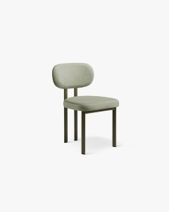 SCAUN DINING/BIROU SAM, VERDE, TAPITAT CU TAPITERIE DIN TEXTIL CATIFEA MAGIC VELVET SI METAL, MICADONI