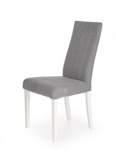 SCAUN DINING DIEGO, GRI INARI 91/ALB, CU TAPITERIE DIN STOFA SI PICIOARE DIN LEMN MASIV, STIL CLASIC - Img 1