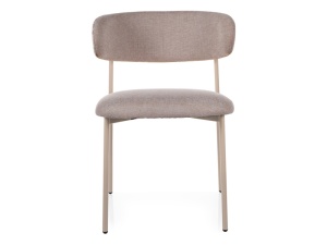 SCAUN DINING ELTON, BEJ 34/CASMIR, TAPITERIE DIN STOFA SI METAL, STIL MODERN