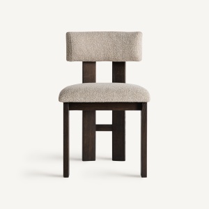 SCAUN DINING EVJE, DIN LEMN DE FRASIN SI TEXTIL BEJ, DESIGN CONTEMPORAN, VICAL HOME - Img 2
