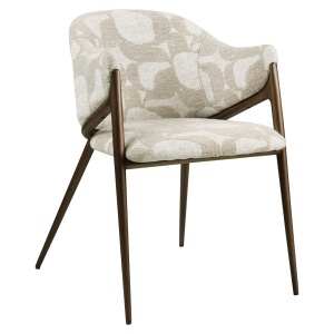 SCAUN DINING, GWEN, REALIZAT DIN METAL, FURNIR LEMN SI TEXTIL, CULOARE NATUR/ALAMA, DESIGN DEOSEBIT, RICHMOND INTERIORS - Img 4