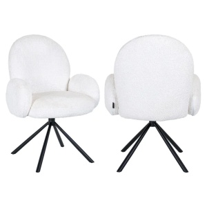 SCAUN DINING JOLIE ALB/NEGRU, S4617, CONFECTIONAT DIN PU T35 CU ELASTICITATE RIDICATA, SPUMA SI OTEL INOXIDABIL, RICHMOND INTERIORS