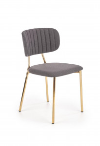 SCAUN DINING K362 GRI/AURIU STIL MODERN HALMAR - Img 2