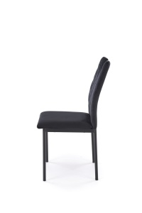 SCAUN DINING K577, NEGRU 66/NEGRU, TAPITERIE DIN CATIFEA SI PICIOARE DIN METAL, STIL MODERN - Img 3