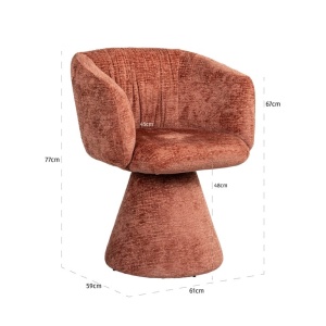 SCAUN DINING MADELINE FUSION 92 BLUSH, S4624, CONFECTIONAT DIN 100% POLIESTER SPUMA SI METAL, RICHMOND INTERIORS - Img 5