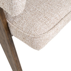 SCAUN DINING, MORI, REALIZAT DIN LEMN DE CAUCIUC, SPUMA SI TEXTIL, CULOARE CREM/NATUR, DESIGN DEOSEBIT, RICHMOND INTERIORS - Img 3