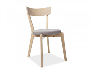 SCAUN DINING NELSON, GRI/STEJAR AURIU, TAPITERIE DIN STOFA SI CADRU DIN LEMN, STIL MODERN