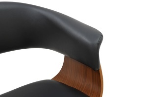SCAUN DINING, ORGANIC, PIELE ECO SI FURNIR DE NUC, CULOARE NEGRU/NATUR, ARTIM GROUP SELECTION - Img 7