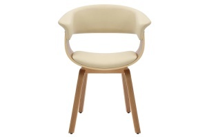 SCAUN DINING, ORGANIC, PIELE ECO SI FURNIR DE STEJAR, CULOARE BEJ, ARTIM GROUP SELECTION - Img 5