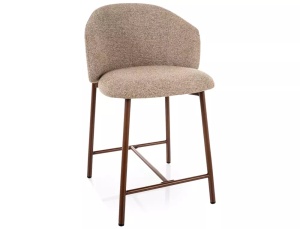 SCAUN DINING, OSAKA H-2, CULOARE BEJ 253/NUC, TAPITERIE DIN TEXTIL SI METAL, STIL MODERN
