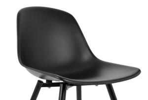 SCAUN DINING RESOL NEGRU, CU SEZUT DIN POLIPROPILENA SI PICIOARE DIN METAL, STIL MODERN - Img 3