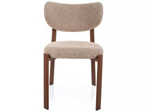 SCAUN DINING RIN D, BEJ 253/NUC, TAPITERIE DIN TEXTIL SI PICIOARE DIN METAL, STIL MODERN - Img 2