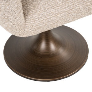 SCAUN DINING ROTATIV ALDO, REALIZAT DIN METAL, LEMN DE FAG SI TEXTIL, CULOARE MARO/BEJ, DESIGN DEOSEBIT, RICHMOND INTERIORS - Img 10