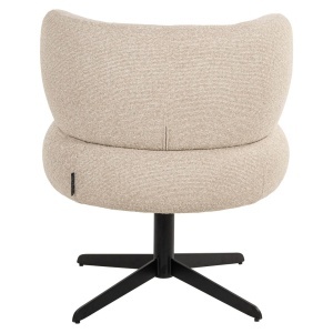 SCAUN DINING ROTATIV ALEXIS, REALIZAT DIN METAL, LEMN DE FAG SI TEXTIL, CULOARE CREM, DESIGN DEOSEBIT, RICHMOND INTERIORS - Img 5