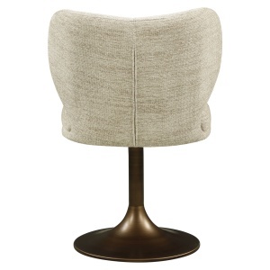 SCAUN DINING ROTATIV AMELY, DIN METAL SI TEXTIL, DE CULOARE CUPRU/CREM, RICHMOND INTERIORS - Img 8