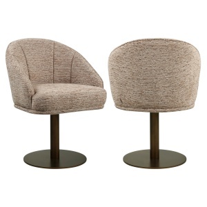 SCAUN DINING ROTATIV BEVERLY, REALIZAT DIN METAL, LEMN DE FAG SI TEXTIL, CULOARE MARO, DESIGN DEOSEBIT, RICHMOND INTERIORS - Img 2