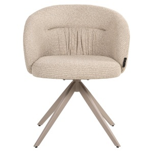 SCAUN DINING ROTATIV OLIVIA, REALIZAT DIN METAL, LEMN DE FAG SI TEXTIL, CULOARE CREM, DESIGN DEOSEBIT, RICHMOND INTERIORS - Img 6