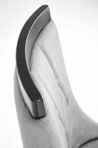 SCAUN DINING ROYAL, GRI MONOLITH 85/NEGRU, CU TAPITERIE DIN CATIFEA SI PICIOARE DIN LEMN MASIV, STIL CLASIC, HALMAR - Img 5