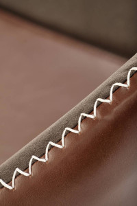 SCAUN DINING STIL K304, GRI INCHIS/MARO/AURIU, CU TAPITERIE DIN PIELE ECOLOGICA SI PICIOARE DIN METAL, STIL MODERN - Img 8