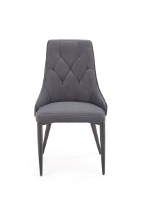 SCAUN DINING STIL K365, GRI/NEGRU, CU TAPITERIE DIN STOFA FINA SI PICIOARE DIN METAL, STIL MODERN - Img 4