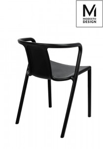 SCAUN DINING/TERASA AIR, NEGRU MAT, DIN POLIPROPILENA, STIL MODERN - Img 5