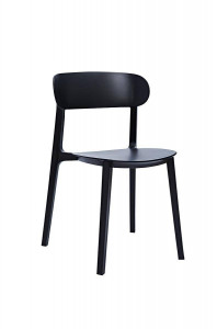 SCAUN DINING/TERASA NIKON, NEGRU, DIN POLIPROPILENA, STIL MODERN