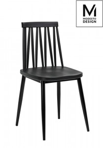 SCAUN DINING/TERASA TRAK, NEGRU, DIN POLIPROPILENA SI METAL, STIL MODERN