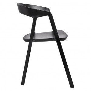 SCAUN DINING/TERASA VIBIA, NEGRU, DIN POLIPROPILENA, STIL MODERN - Img 3