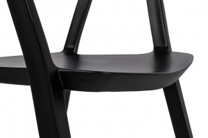 SCAUN DINING/TERASA VIBIA, NEGRU, DIN POLIPROPILENA, STIL MODERN - Img 8