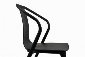 SCAUN DINING/TERASA VINCENT, NEGRU, DIN POLIPROPILENA, STIL MODERN - Img 7