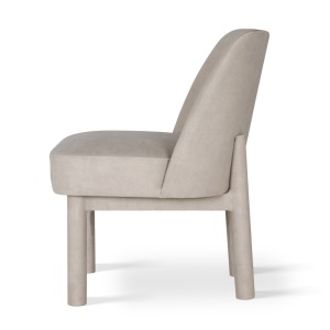 SCAUN DINING TOKYO SOCK, CONFECTIONAT DIN LEMN, SPUMA, ARCURI SI METAL, BEJ, STIL MODERN - Img 3