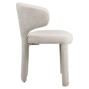SCAUN DINING, VIOLA, REALIZAT DIN METAL, FURNIR SI TEXTIL, CULOARE ALB/CREM, DESIGN DEOSEBIT, RICHMOND INTERIORS - Img 2